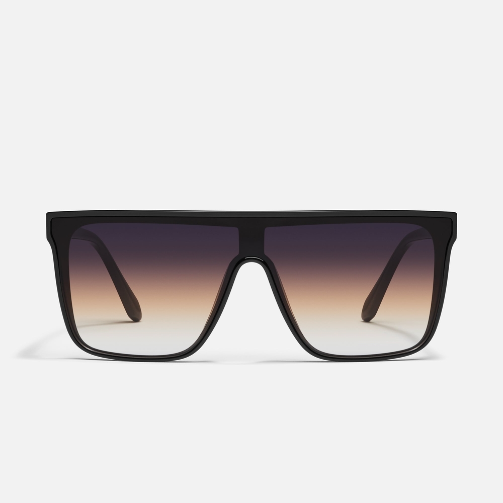 Gradient Black and Brown Sunglasses - Picture 3 of 7